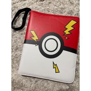 Pokemon card holder zippered binder NIP 1080 capacity 9 cards per page!!